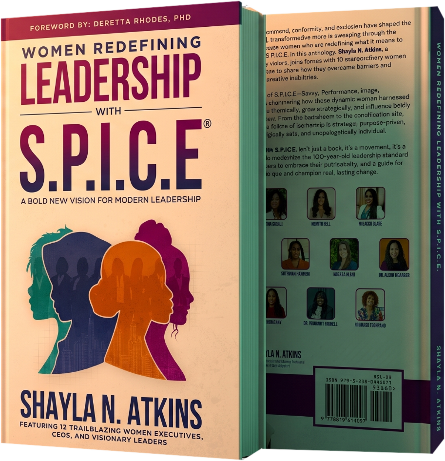 Women Redefining Leadership with S.P.I.C.E. book mockup